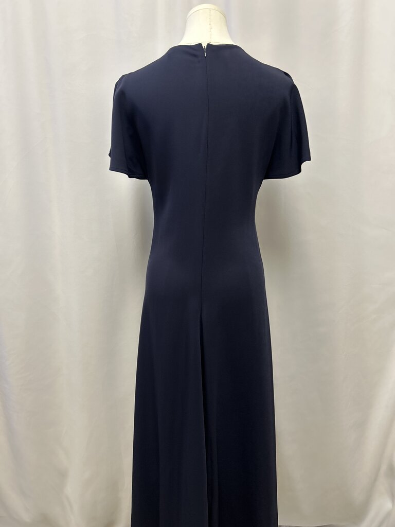 Reiss Blue Ruched Maxi Dress