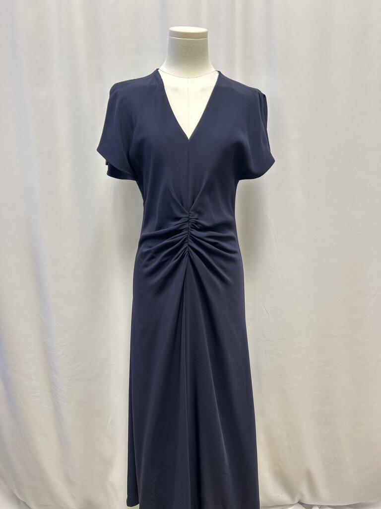 Reiss Blue Ruched Maxi Dress