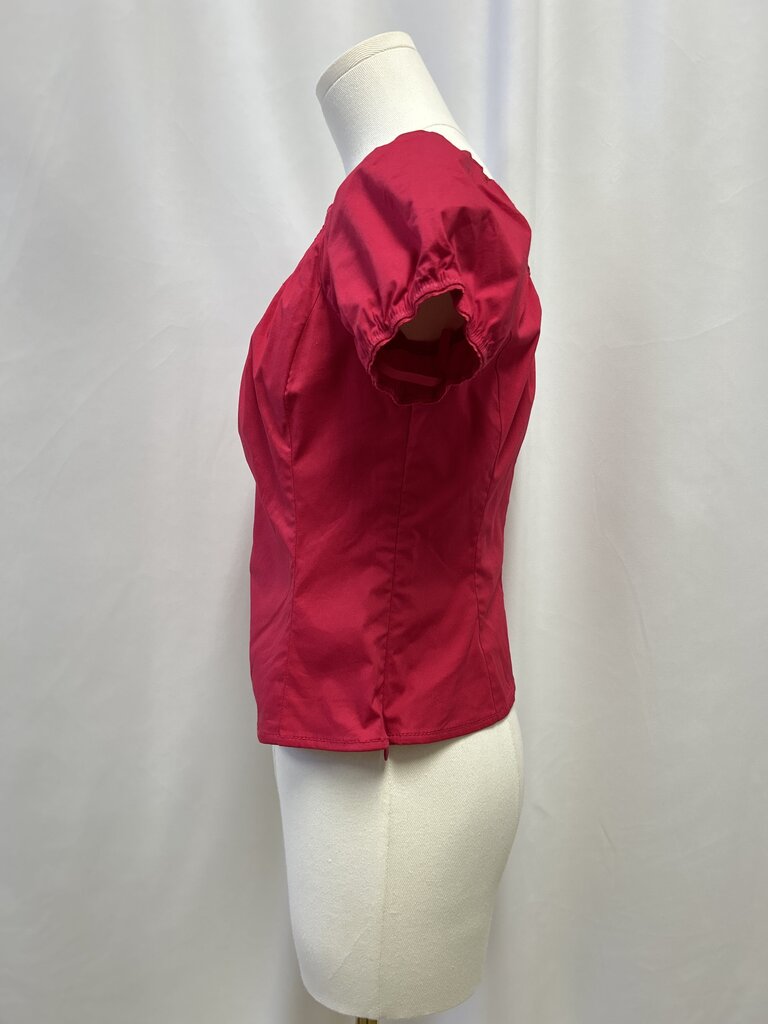 Staud Red Cap Sleeve Top