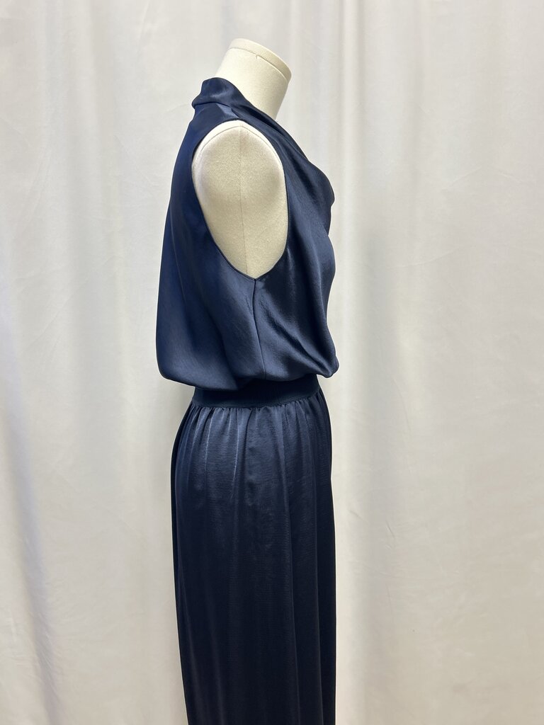 Theory Midnight Blue Cowl Neck Maxi Dress