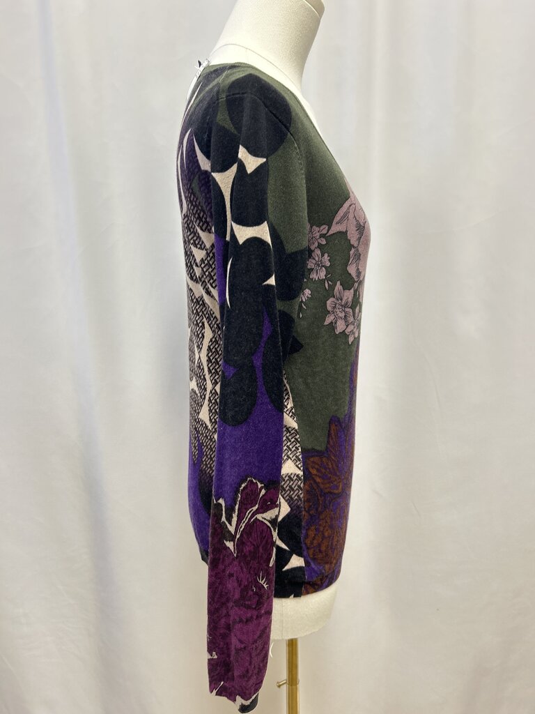 Etro Green Floral Tissue Sweater
