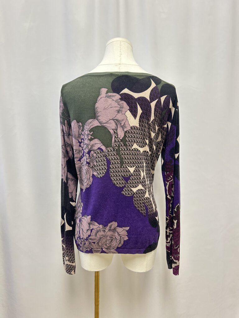 Etro Green Floral Tissue Sweater