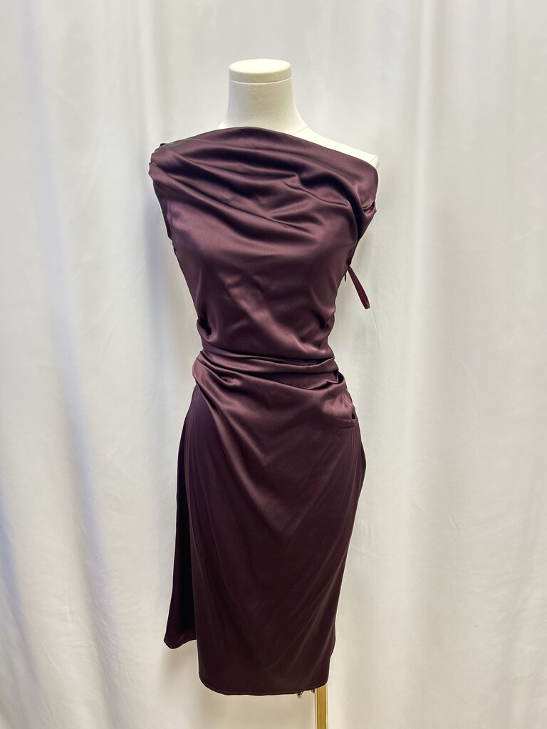 Staud Merlot Off the Shoulder Cocktail Dress