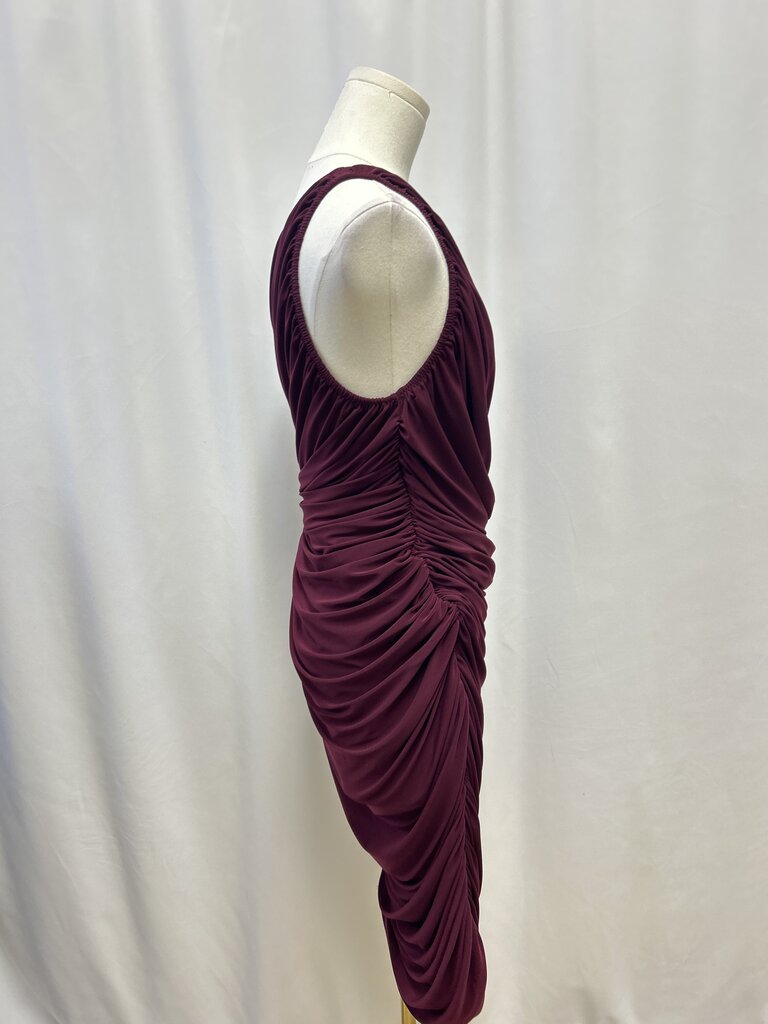 Norma Kamali Plum Cut Out Strapless Dress NWT