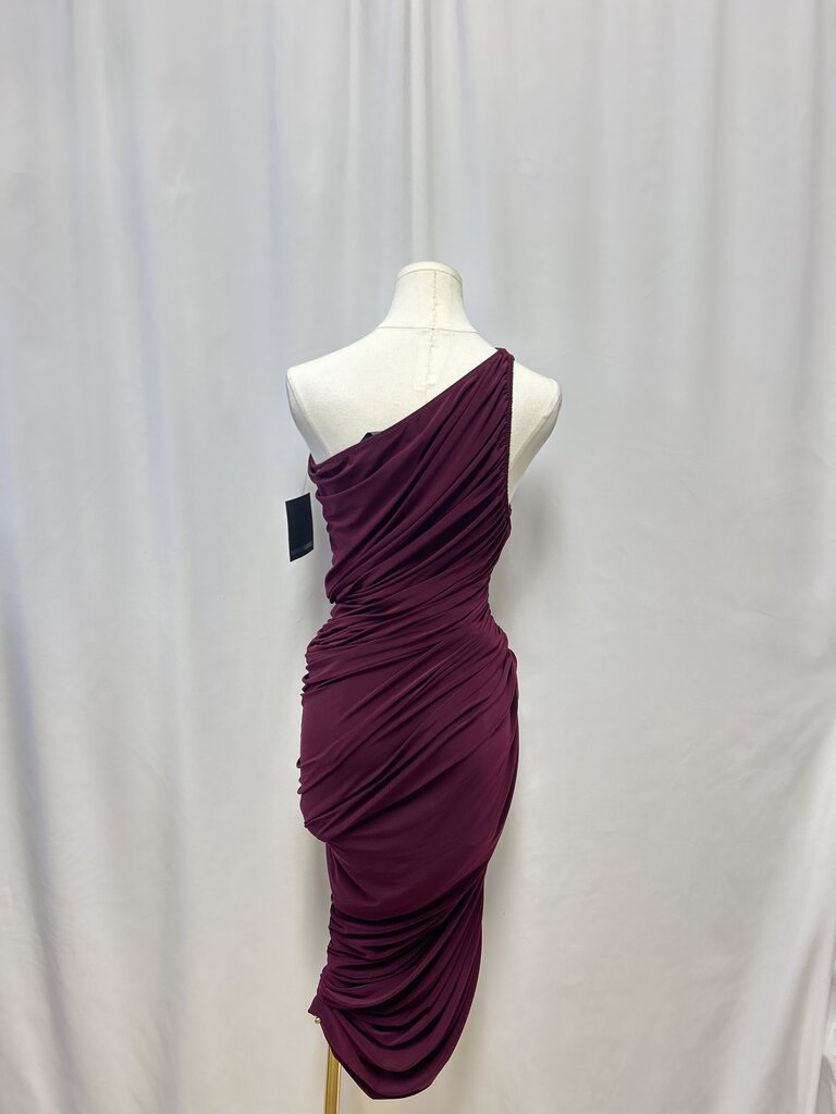 Norma Kamali Plum Cut Out Strapless Dress NWT