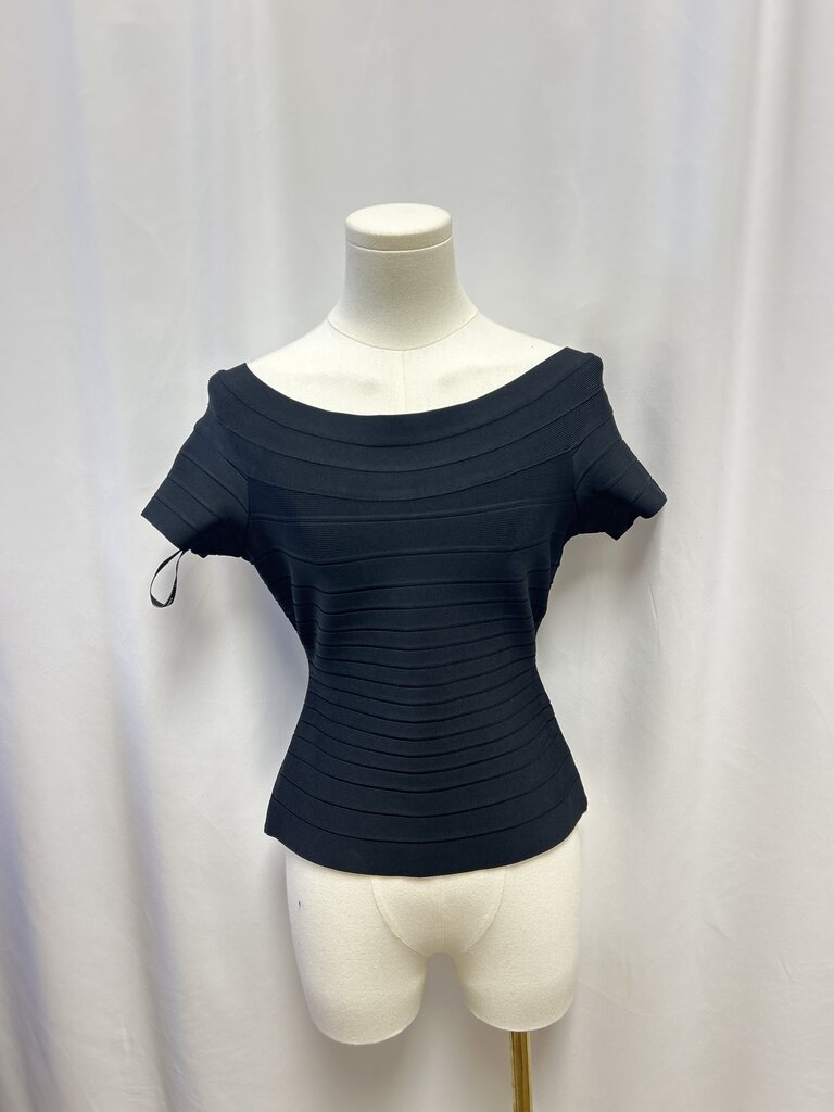 Herve Leger Black Bandage Top