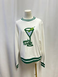 Ellsworth + Ivey White Martini Sweatshirt NWT