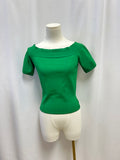 Alexander McQueen Green Square Neck Tee