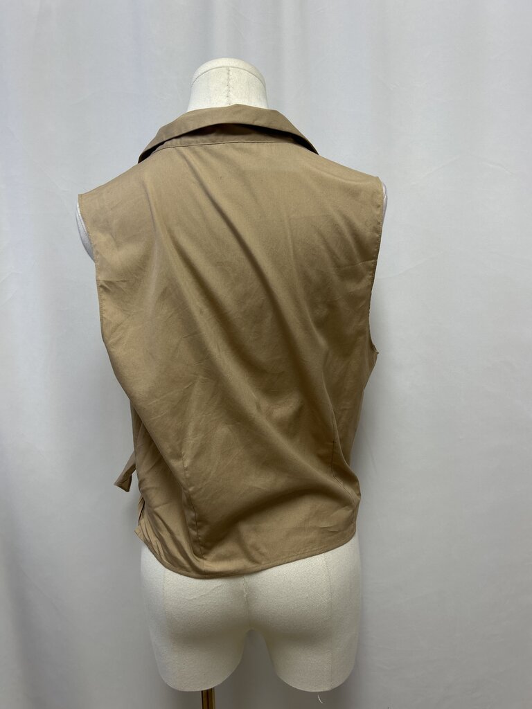 Vince Tan Wrap Sleeveless Top