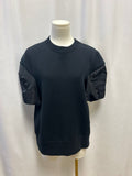 Sacai Black Short Sleeve Sweatshirt