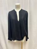 L'Agence Black Pin Tuck Blouse