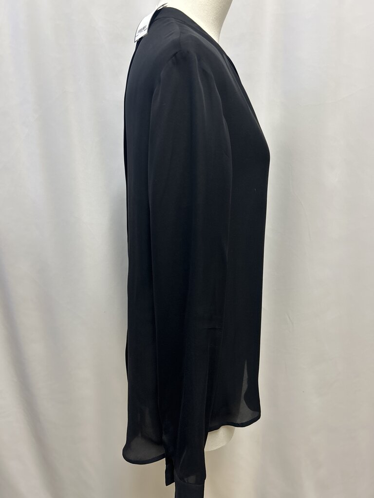 L'Agence Black Pin Tuck Blouse
