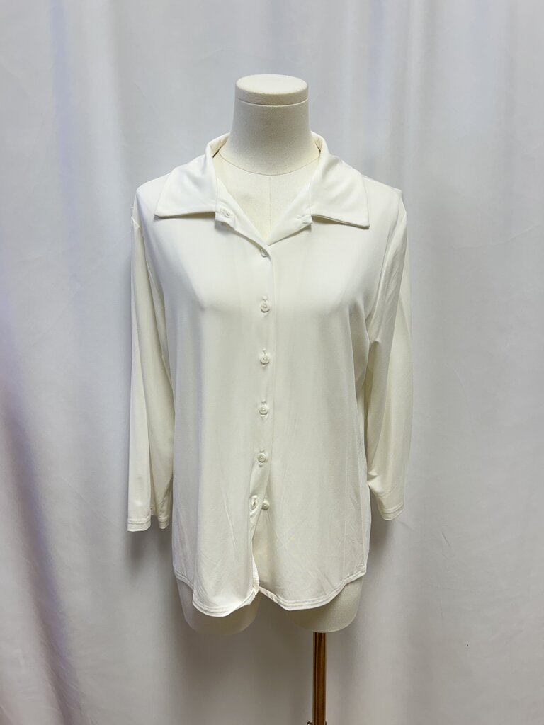 Elie Tahari White Button Up Top