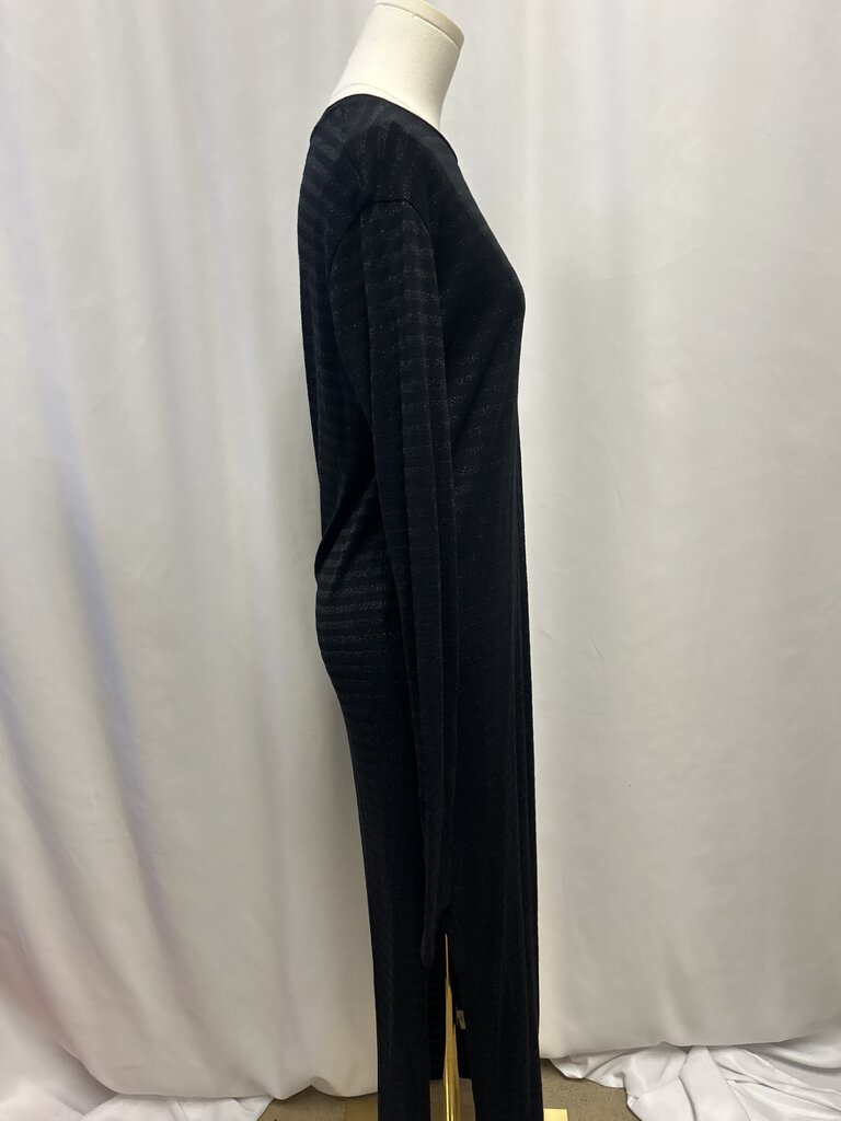 Mikuta Black Striped Maxi Dress