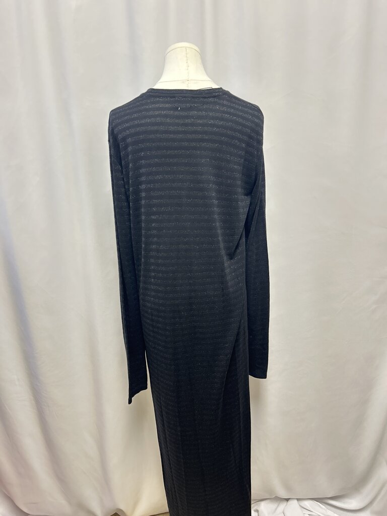Mikuta Black Striped Maxi Dress