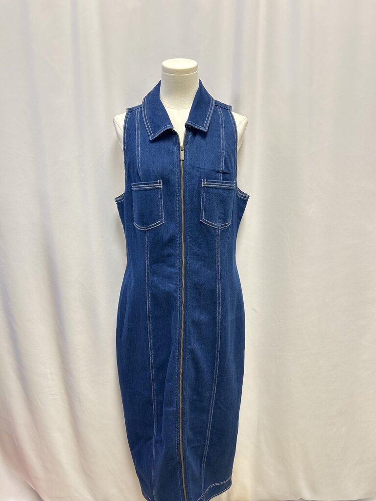 Pilcor Denim Zip Up Dress NWT