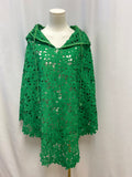 Bambah Green Lace Poncho