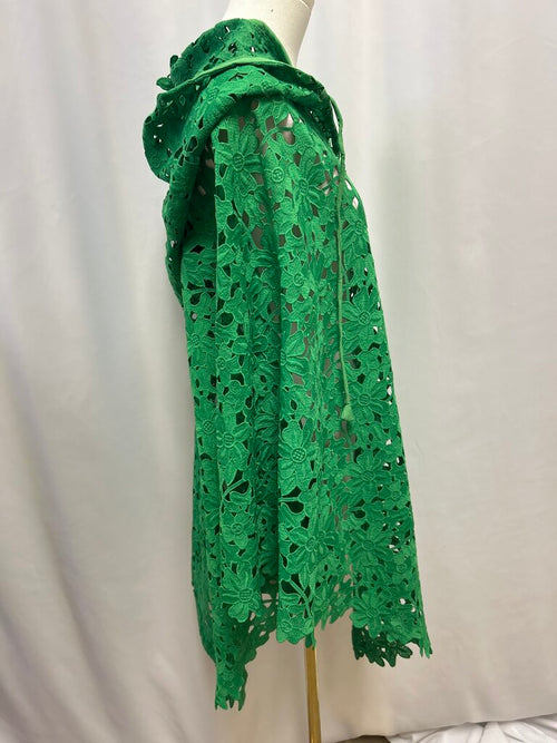 Bambah Green Lace Poncho
