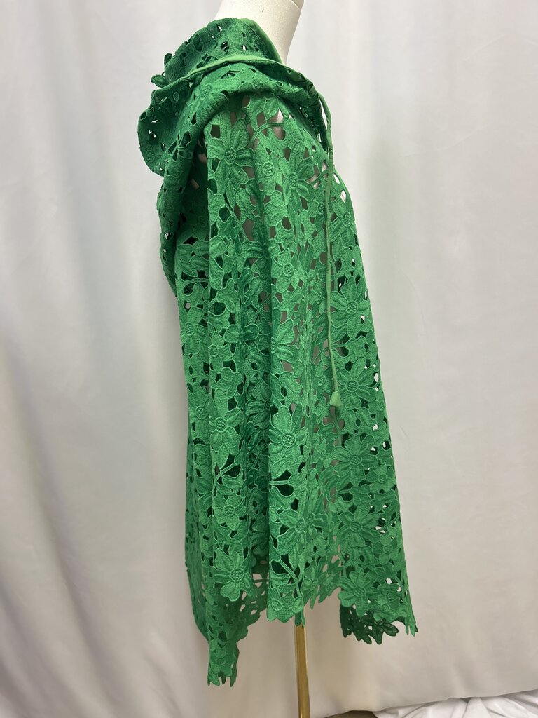 Bambah Green Lace Poncho