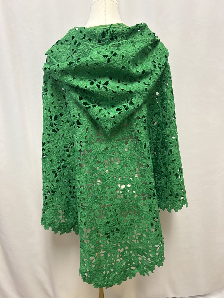 Bambah Green Lace Poncho