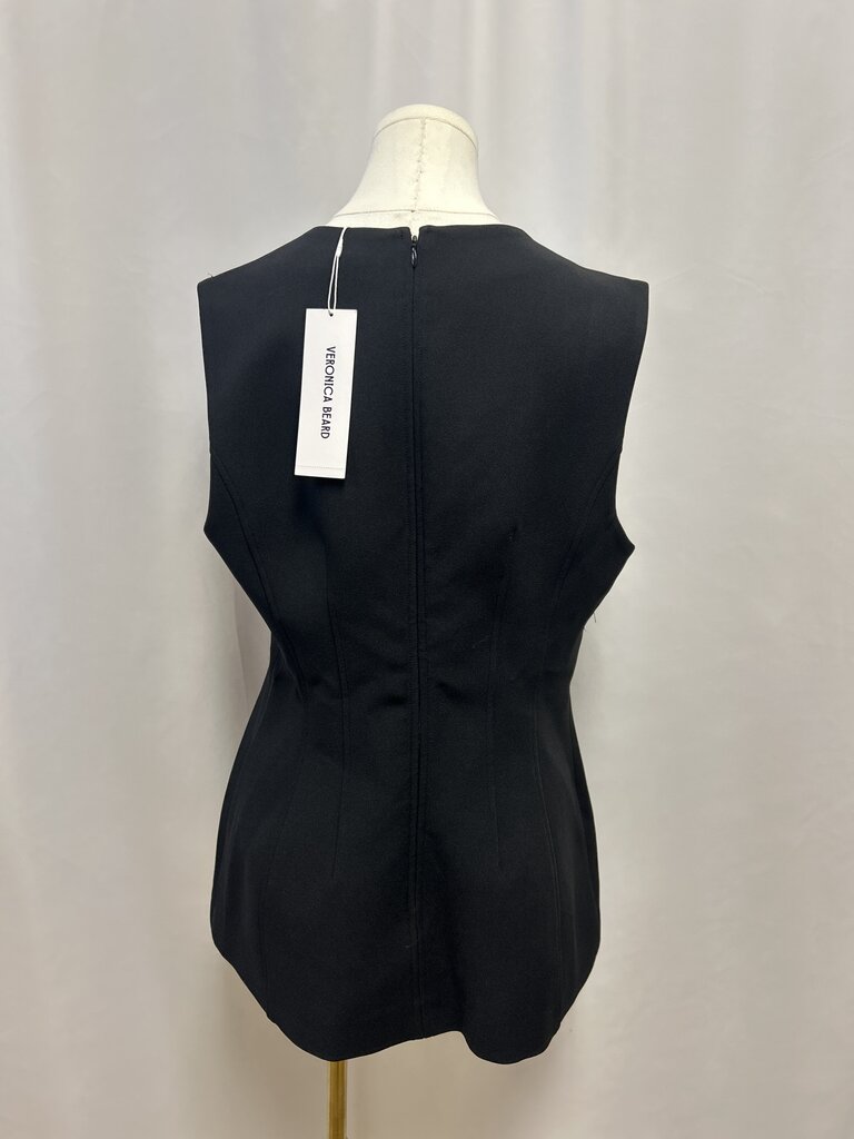 Veronica Beard Black Peplum Top NWT