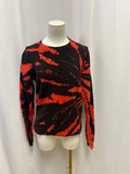 Proenza Schouler Red and Black Tie Dye Sweatshirt