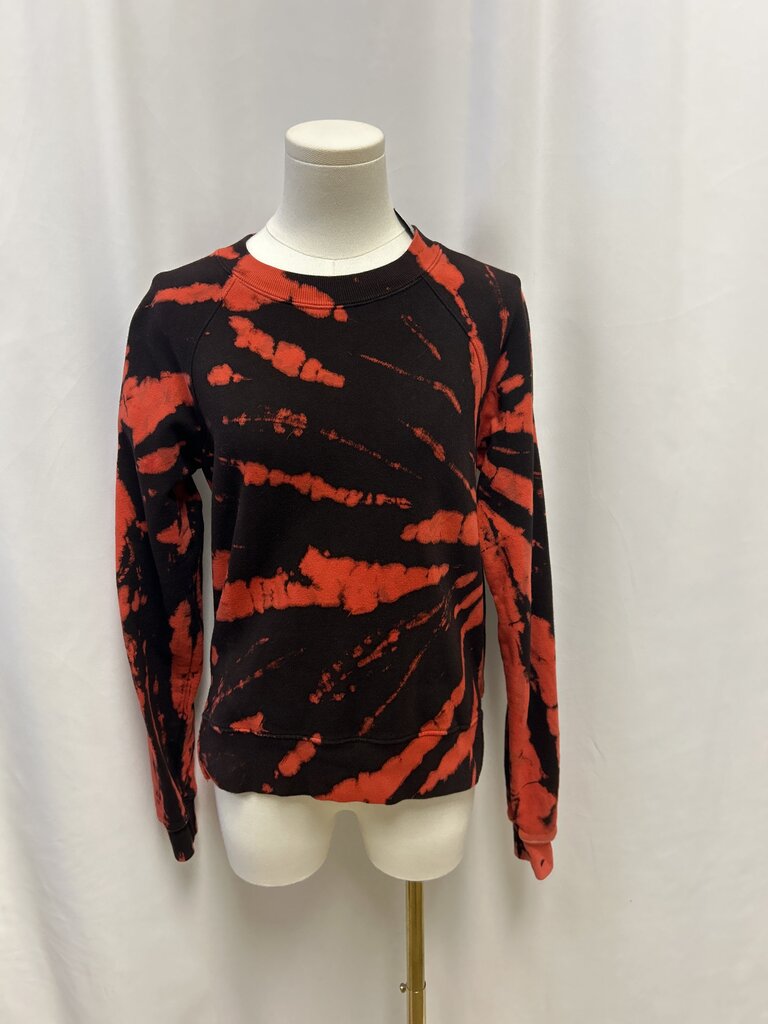 Proenza Schouler Red and Black Tie Dye Sweatshirt