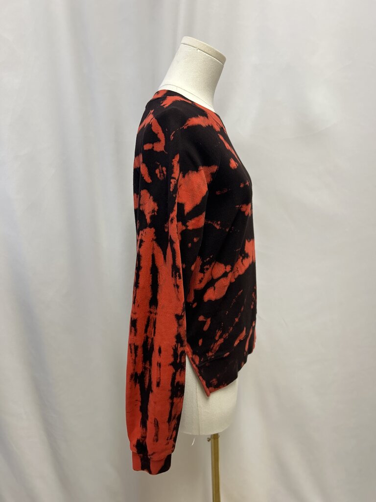Proenza Schouler Red and Black Tie Dye Sweatshirt