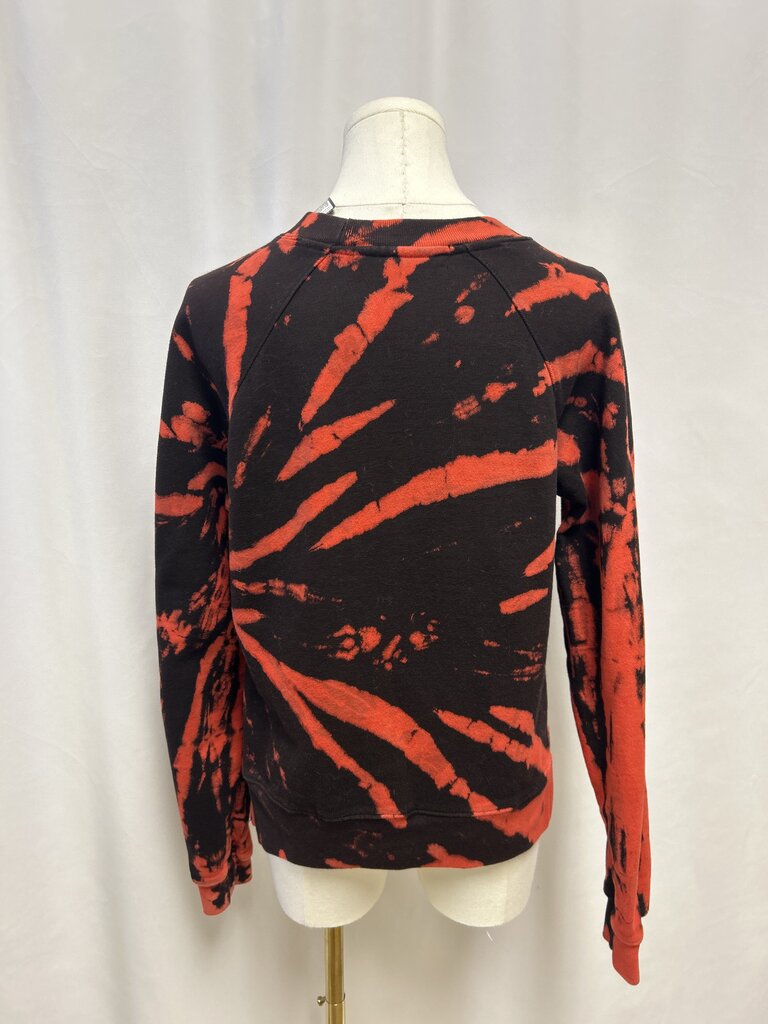 Proenza Schouler Red and Black Tie Dye Sweatshirt
