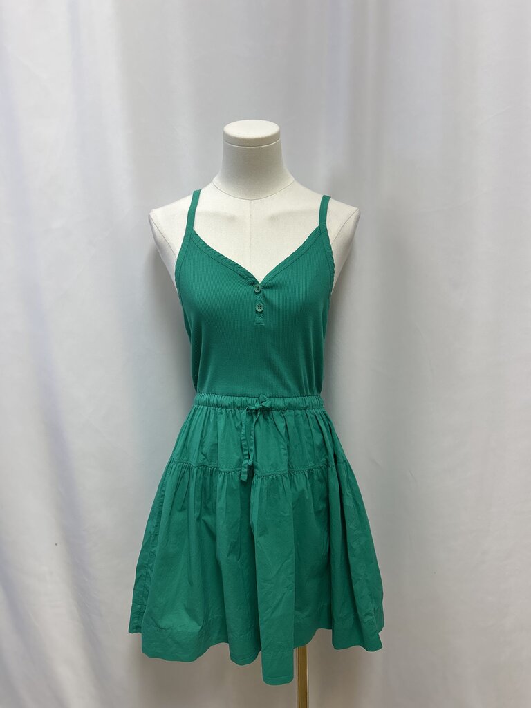 Nation Ltd Green Tiered Mini Dress