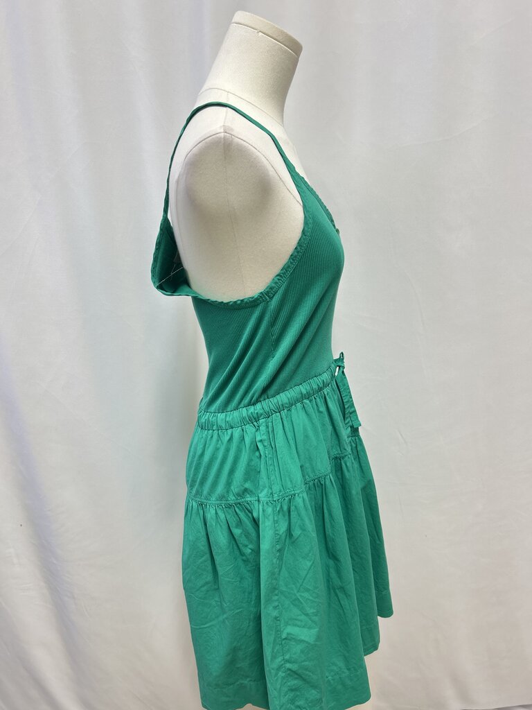 Nation Ltd Green Tiered Mini Dress