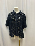 COS Black Lace Button Up