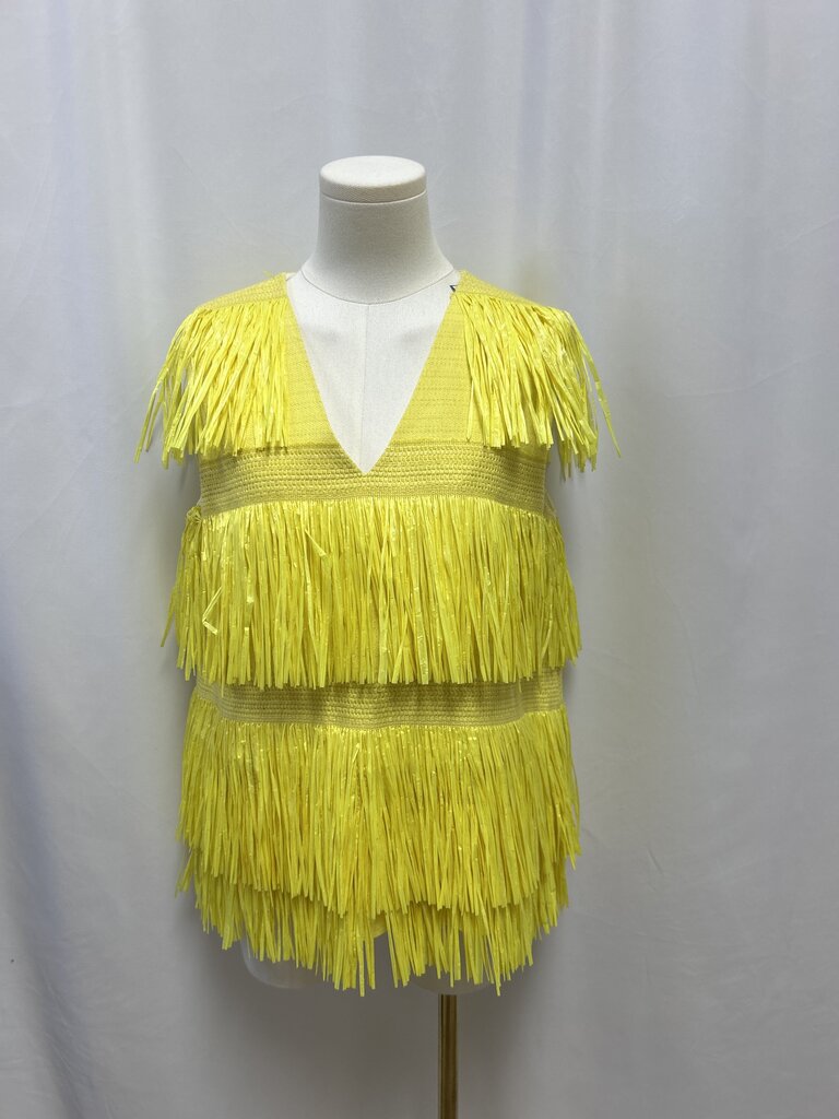 MSGM Yellow Fringe Top