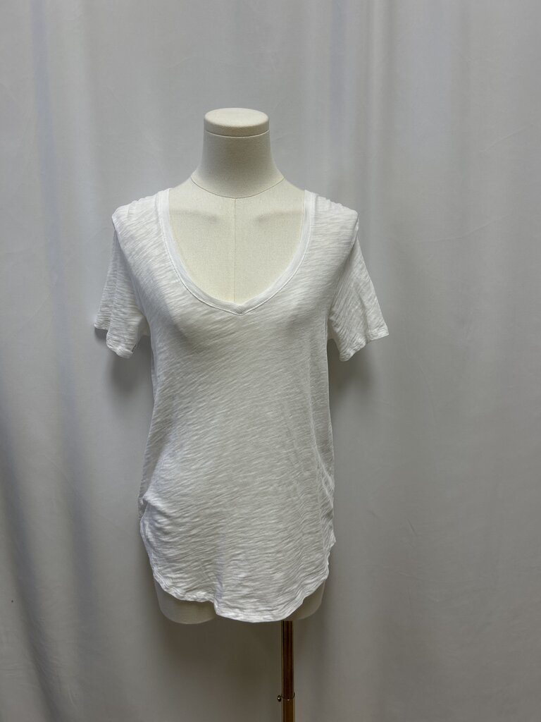 ATM White V-Neck Top