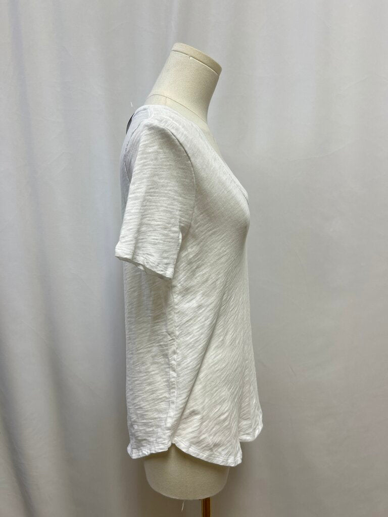 ATM White V-Neck Top