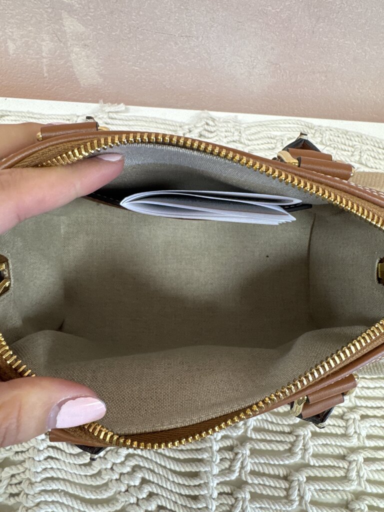 Celine Beige Small Boston Triomphe Bag