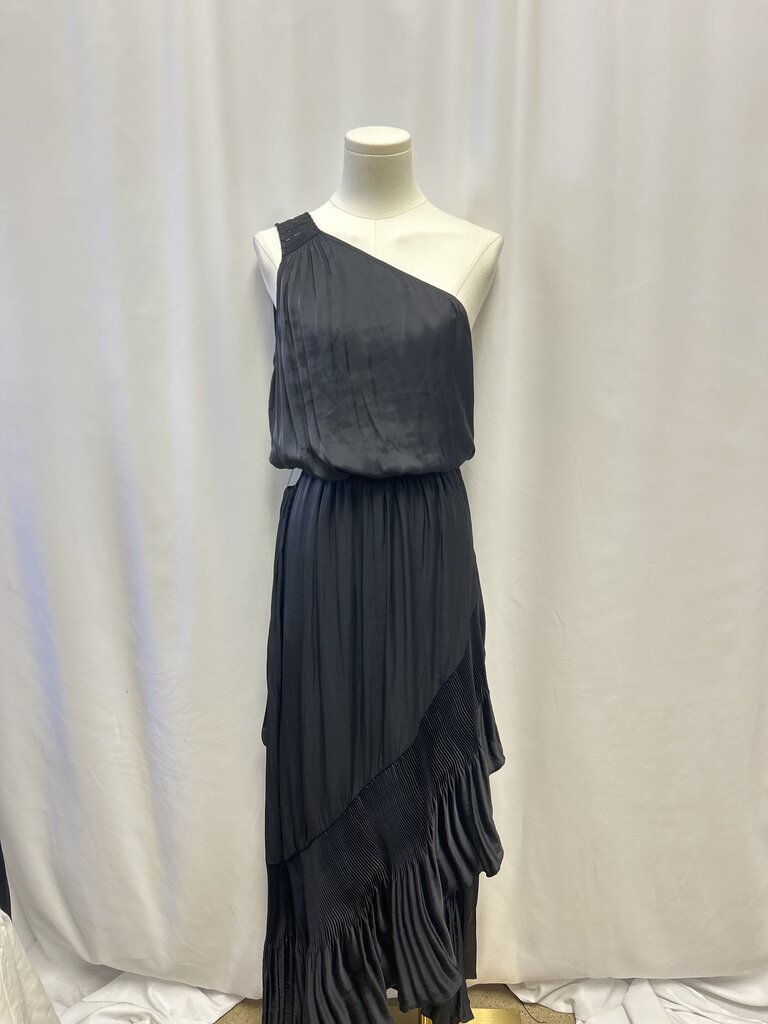 Ramy Brook Black One Shoulder Maxi Dress NWT