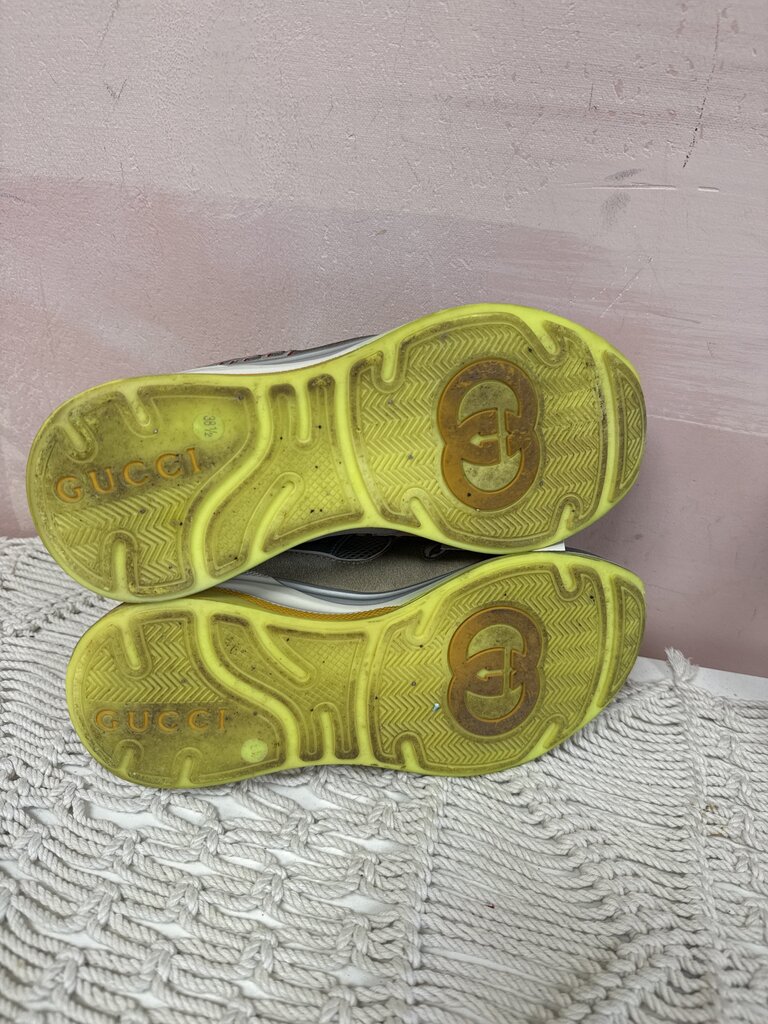 Gucci Leather Printed Sneaker w/Box