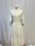 LoveShackFancy White Lace Detail Maxi Dress