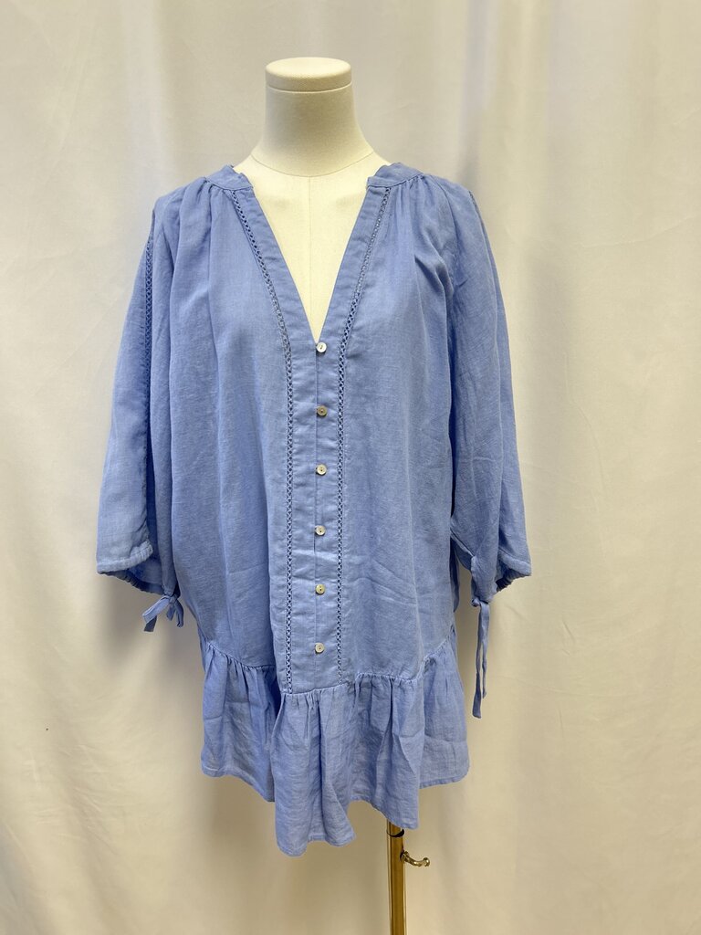 Boteh Cornflower Linen Dress