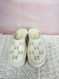 Gucci Beige Rubber Clog