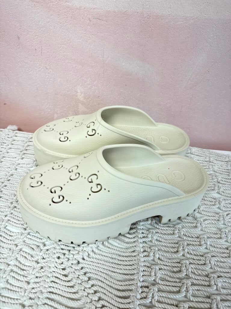 Gucci Beige Rubber Clog