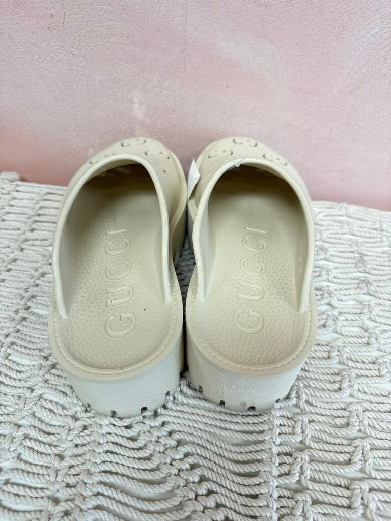 Gucci Beige Rubber Clog
