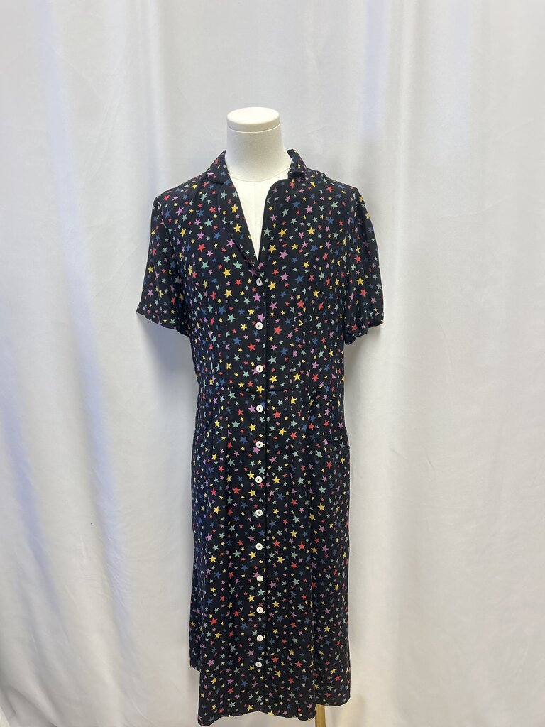 HVN Black Stars Button Up Dress