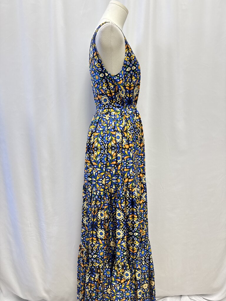La DoubleJ Cobalt Printed Belted Dress