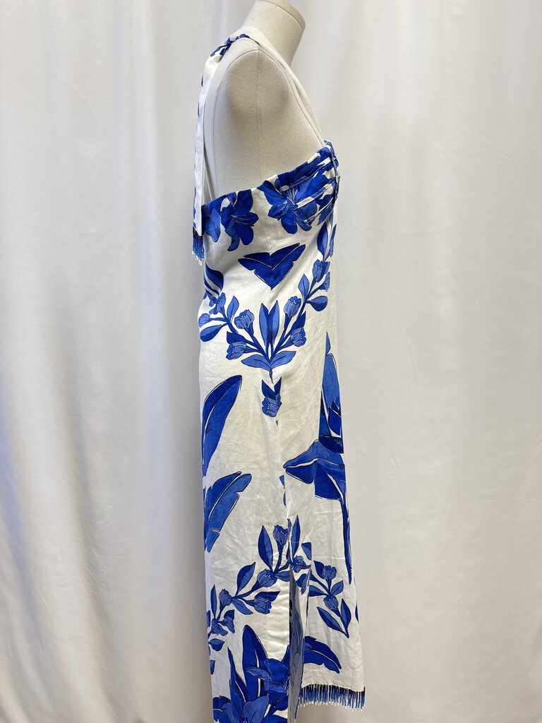 Farm Rio Blue and White Floral Halter Dress