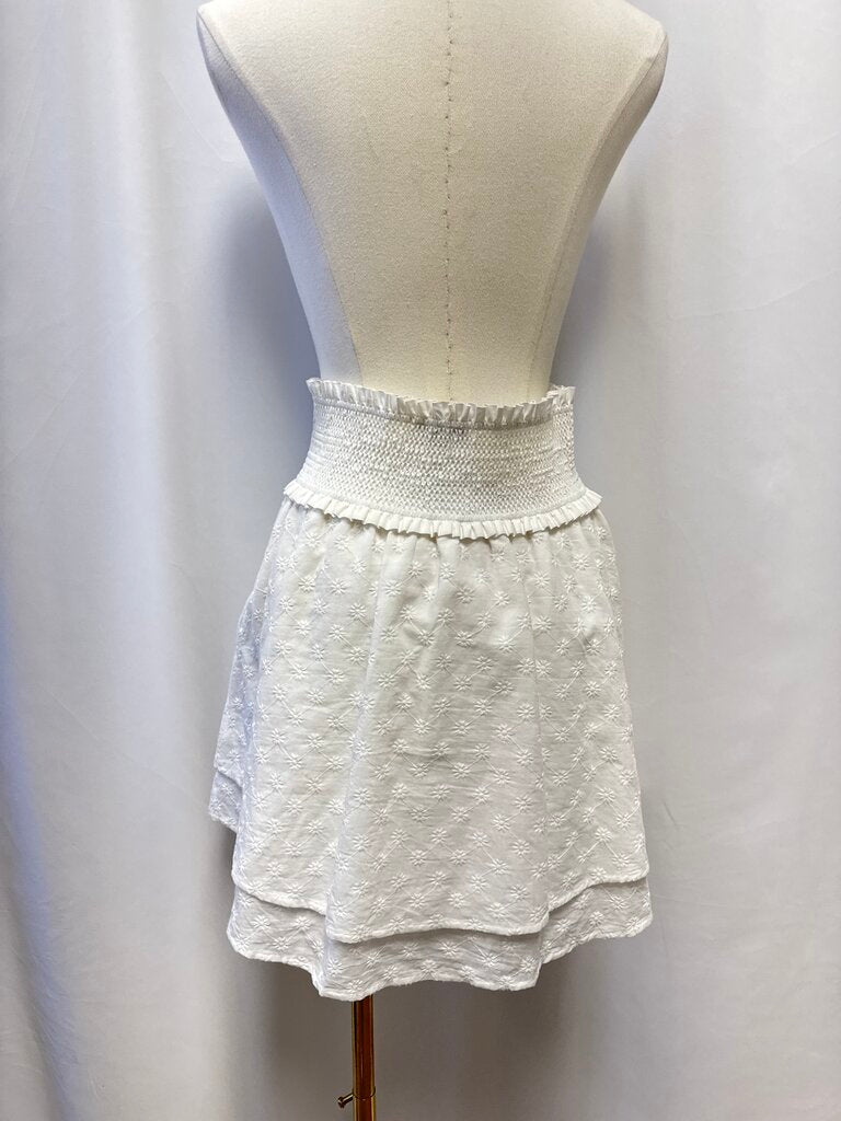 Rails White Embroidered Mini Skirt