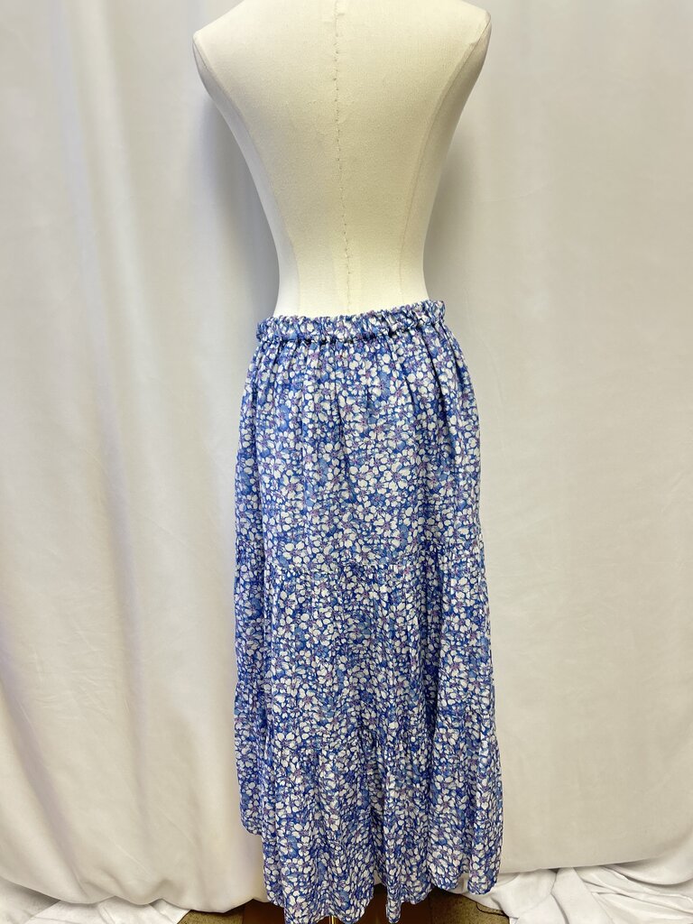 Xirena Blue Floral Maxi Skirt
