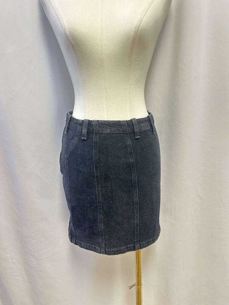 AGOLDE Black Denim Mini Skirt