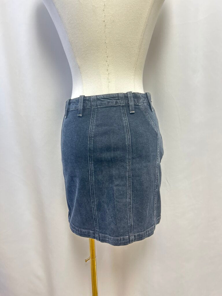 AGOLDE Black Denim Mini Skirt